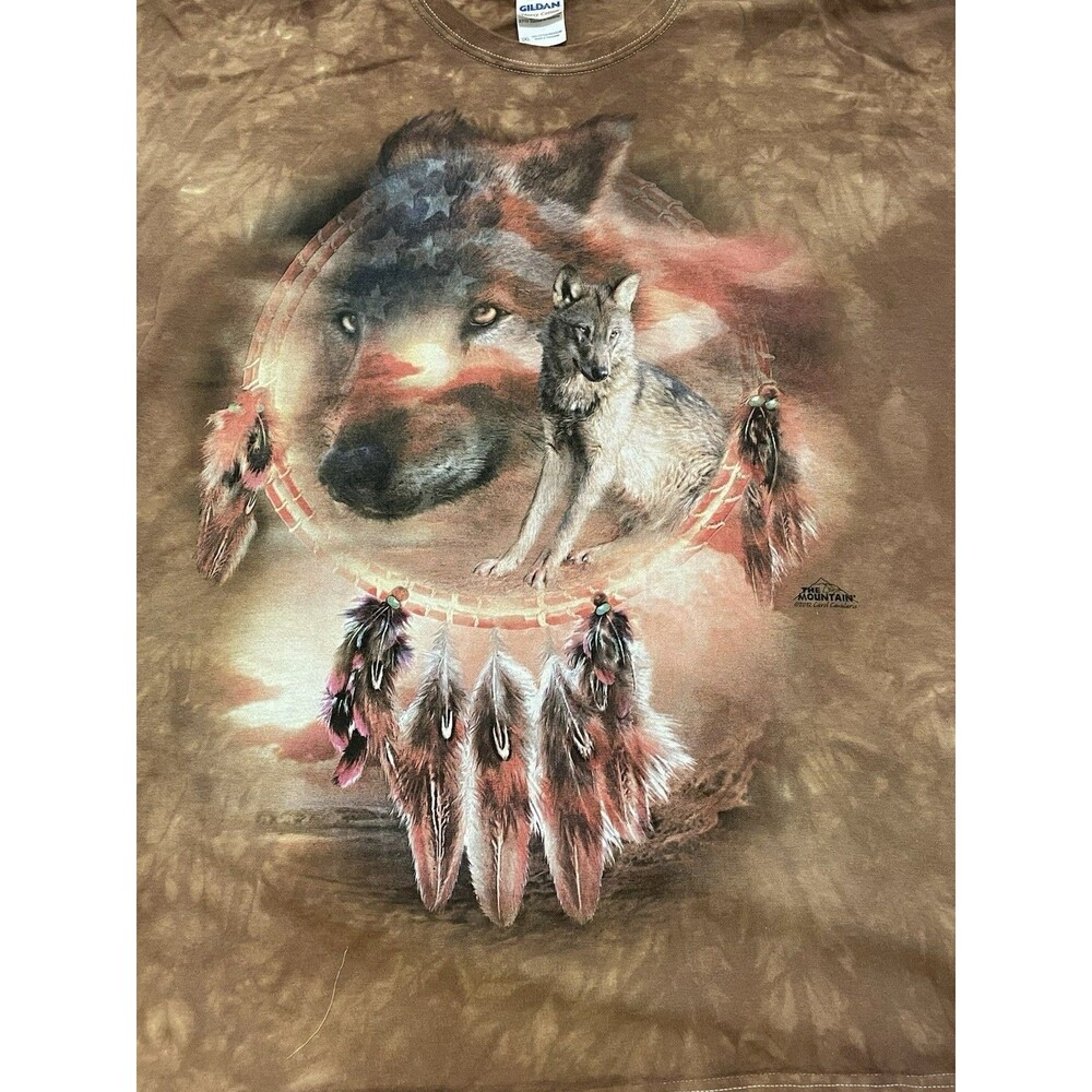 Unique Rare the mountain tie dye Wolf shirt Men’s 3XL - Picture 2 of 4